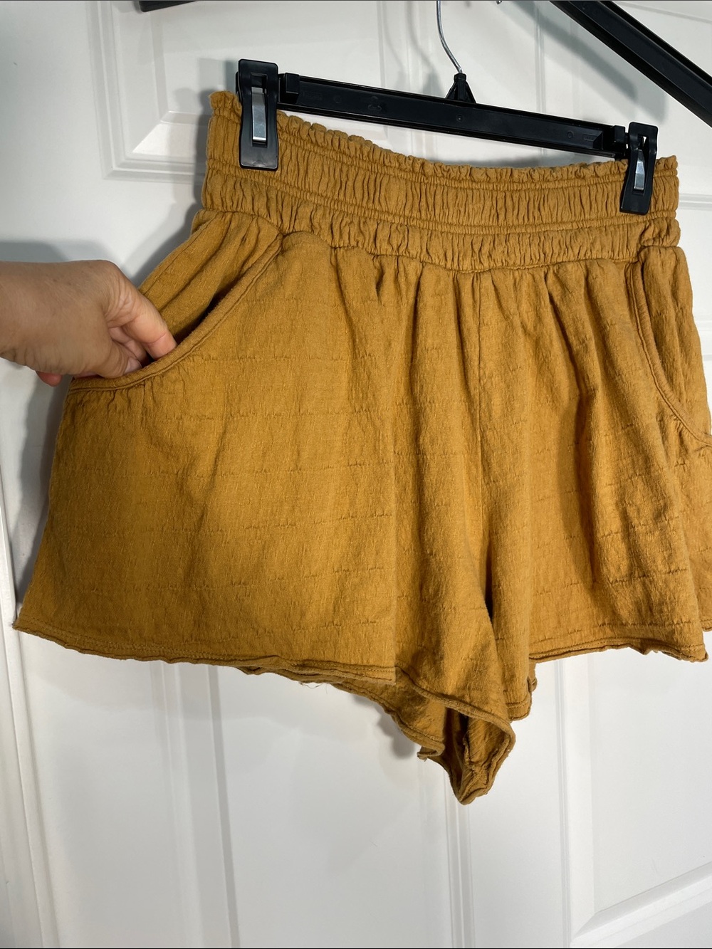 Daily Practice by Anthropologie Kimberly Shorts Set Size Medium Mustard Yellow - Picture 7 of 14